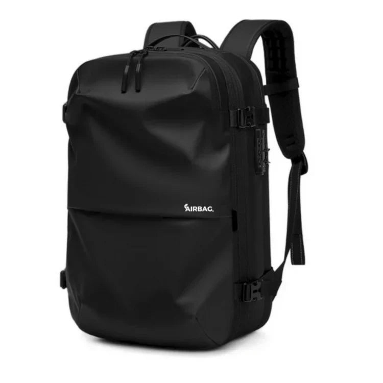SuperBag Backpack – Expandable with Integrated Vacuum System + Smart Bottle + Portable Air Pump